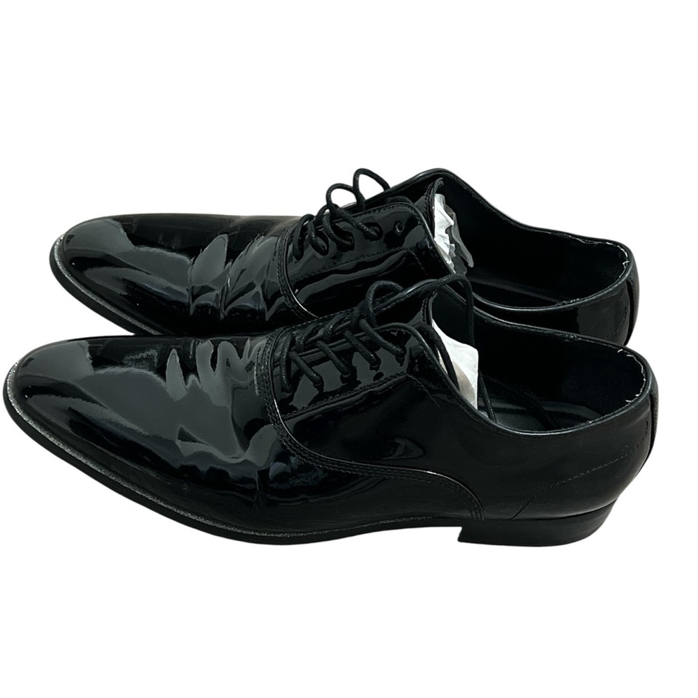 Aldo Men's Black Patent Leather Dress Oxfords - Picture 2 of 6